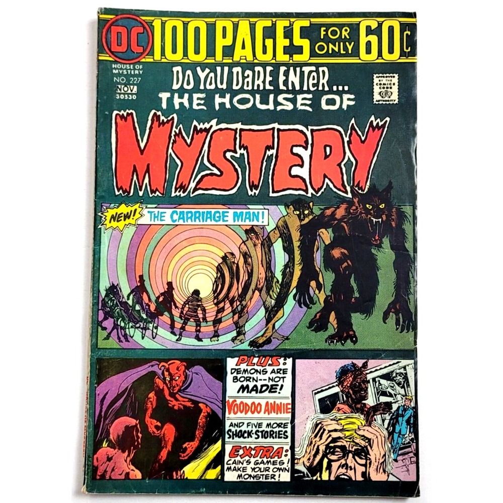 THE HOUSE OF MYSTERY #227 (1974) - DC COMICS / THE CARRIAGE MAN / VOODOO ANNIE